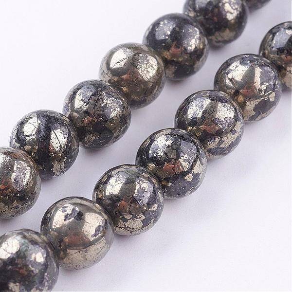 Natural Pyrite Beads Strands