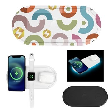 10 Customized 3-In-1 Recycled Wireless Charger - Apple Compatible