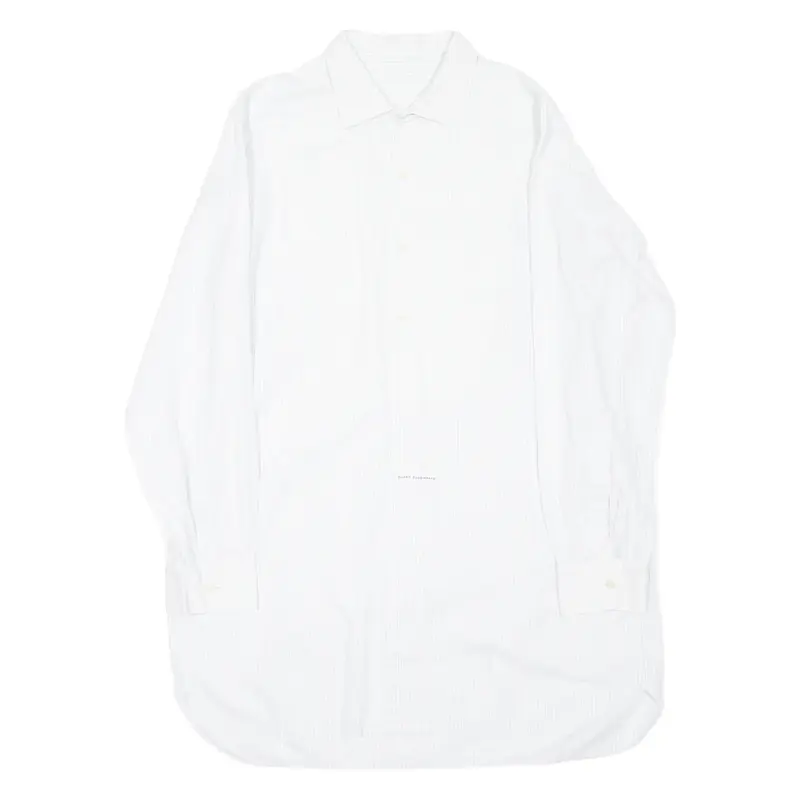 RUDOLPH GUGGLEBERG Mens Shirt White Striped Long Sleeve XL