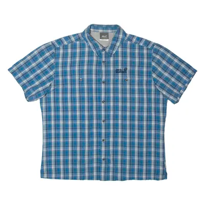 JACK WOLFSKIN Mens Shirt Blue Check M