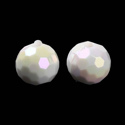 AB Color Plated Rainbow Acrylic Beads