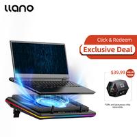 【BUY 1 GET 1】llano RGB Laptop Cooling Pad, Gaming Laptop Cooler with Powerful Turbofan, Fast Cooling Laptop 15.6-21in, Ad...