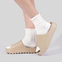 Pillow Solid Color EVA  Slides, Lightweight Soft Sole Home Shower Slides, Non-Slip Beach Slides Footwear Comfort Fashion Flip...