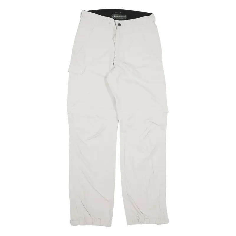 PEAK PERFORMANCE Cargo Zip-off Trousers Beige Relaxed Straight Womens W28 L30