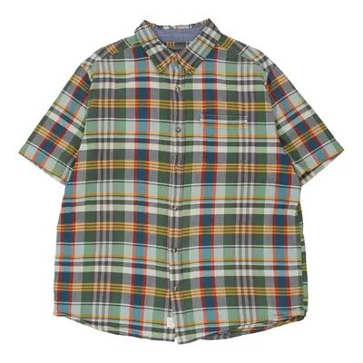 Woolrich Checked Short Sleeve Shirt - XL Multicoloured Cotton