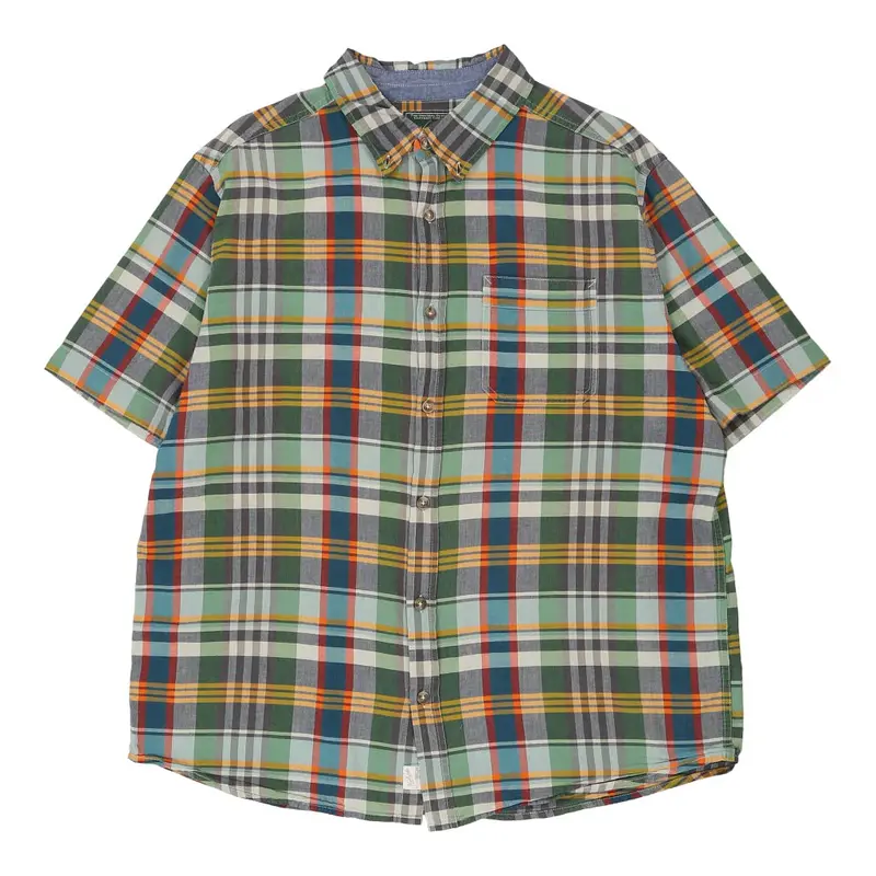 Woolrich Checked Short Sleeve Shirt - XL Multicoloured Cotton