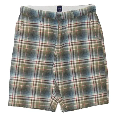 GAP Mens Casual Shorts Green Check M W32
