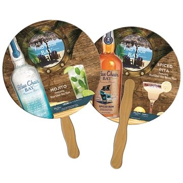 100 Promotional Circle Fast Hand Fan (2 Sides) - Paper Products - ...