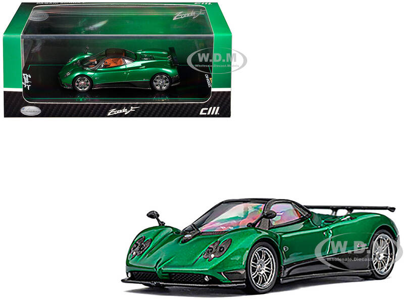 Pagani Zonda F Emerald Green Metallic with Moonroof 1/64 Diecast Model Car by CM Model