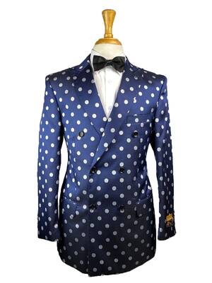 DB-Blazer Navy/White Dots - Mens Wholesale Suit