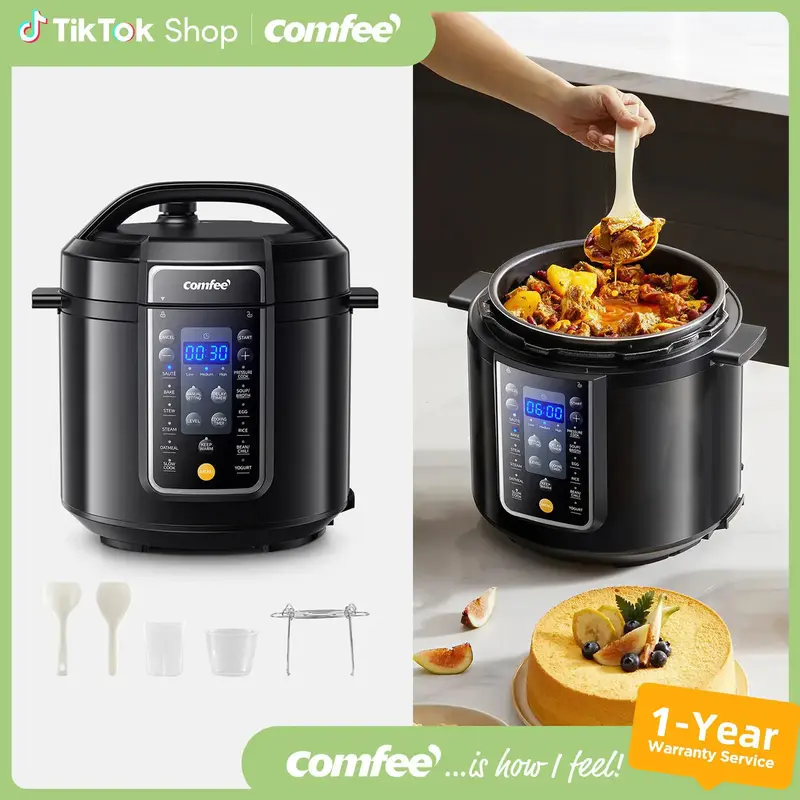 COMFEE’ 9-in-1 Electric Pressure Cooker, Deals for you Days, gift, Olla de Presion, 6QT Slow Rice Cooker 14 Presets Instant...