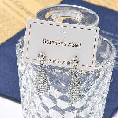 304 Stainless Steel Teardrop Dangle Stud Earrings for Women