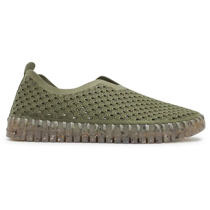 Ilse Jacobsen Tulip 3072 Textile Women's Comfort Shoes - Army - Size:US 8 Women
