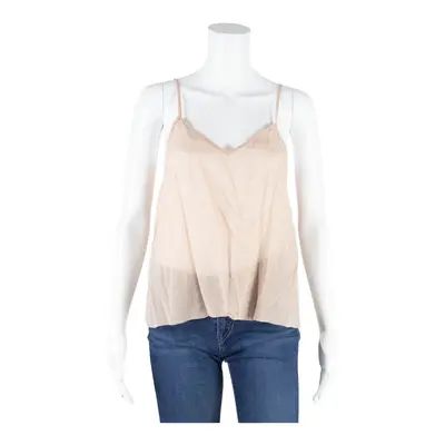 SEE BY CHLOE Top Pink V-Neck Sleeveless Womens UK 10