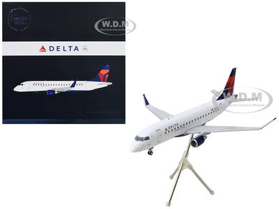 Embraer ERJ-175 Commercial Aircraft Delta Connection White with Blue and Red Tail Gemini 200 Series 1/200 Diecast Model Airpl...