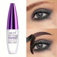 Easy Peel-Off Eyebrow Gel - Waterproof &Sweatproof, Long-Lasting Black or Brown TattooTint, Film Forming, Medium Coverage for...