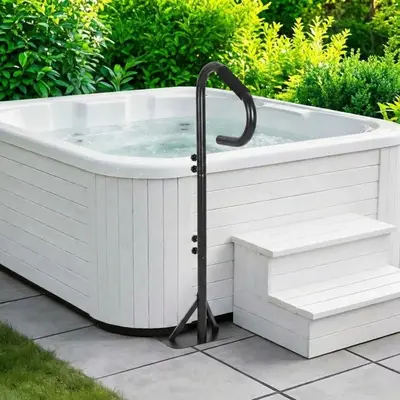 Garvee 35-57 Hot Tub Handrail-360°Swivel Safety Grab Bars for Bathtubs, Side-Slide Hot Tub Railing Handle for Get in and O...