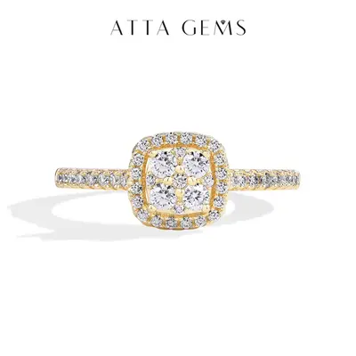 D Color VVS1 Lab-Created Moissanite Ring for Women Engagement Wedding Promise Ring Fine Jewelry Gift Daily Wear R242