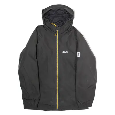 JACK WOLFSKIN 2 In 1 Boys Jacket Black Hooded L
