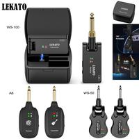 【CRAZY DEAL】 LEKATO WS-100 2.4Ghz Wireless Guitar Audio System Charging Box,Rechargeable Transmitter Receiver Kit, Unleas...
