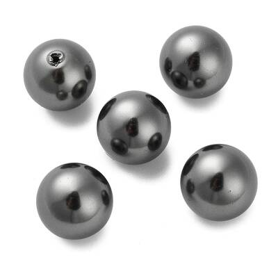 Baking Painted Pearlized Glass Pearl Round Beads