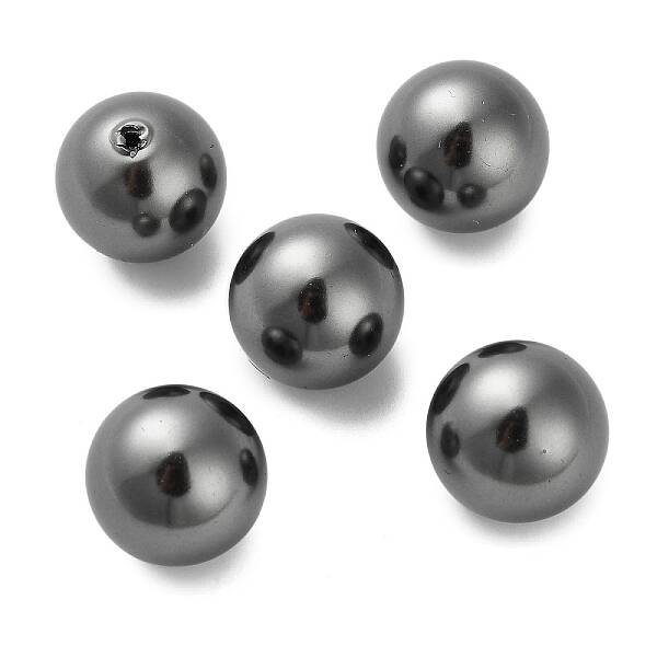Baking Painted Pearlized Glass Pearl Round Beads