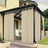 Waterproof Outdoor Curtains - Premium Thick Privacy Weatherproof Grommet Outside Curtains for Porch, Pergola, Cabana, 54W x 8...