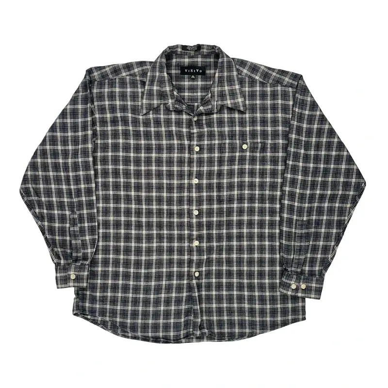 Visivo Checked Shirt - XL Grey Cotton