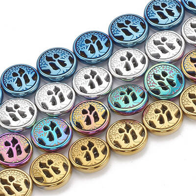 Electroplate Non-magnetic Synthetic Hematite Beads Strands