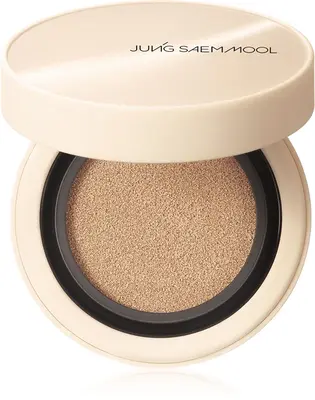 JUNG SAEM MOOL Skin Nuder Cover Layer Cushion Moisturizing Sponge Foundation + Refill Color Medium Deep 2× 14 g