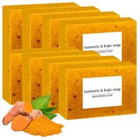 Lemon Turmeric & Kojic Acid SoapBar, Summer Acne Face & Body Wash for Men &Women,Daily Skincare Cleanser Sets with SoapSaver ...