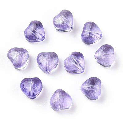 Transparent Spray Painted Glass Beads