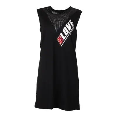 Love Moschino Spellout Mini Dress - Small Black Cotton Blend
