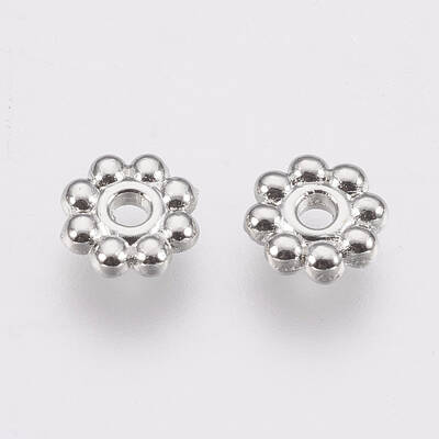 Alloy Daisy Spacer Beads