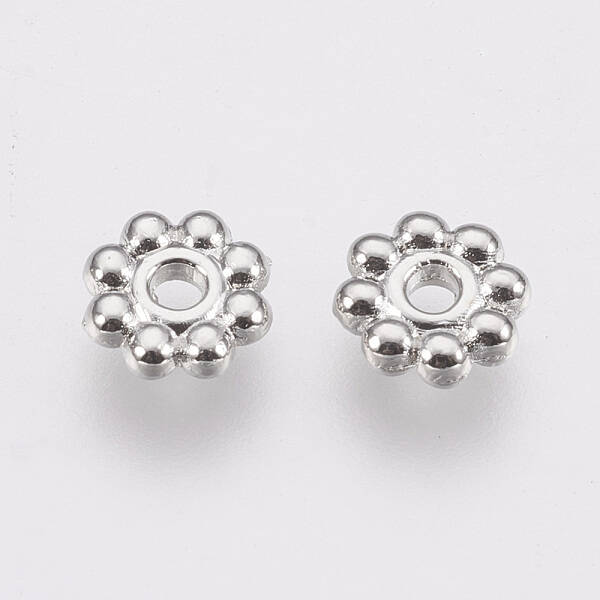 Alloy Daisy Spacer Beads