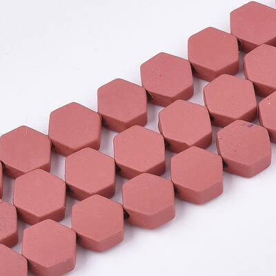 Spray Painted Non-magnetic Synthetic Hematite Beads Strands