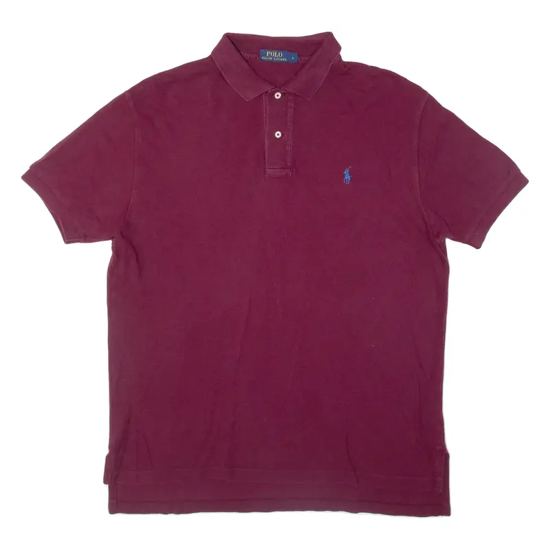 POLO RALPH LAUREN Oversized Mens Polo Shirt Purple L
