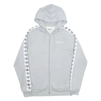 ADIDAS Mens Grey Hoodie Full Zip S