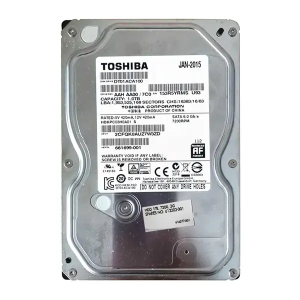 616277-001 HP 1TB 7200RPM SATA 6Gb/s 3.5-Inch Internal Hard Drive