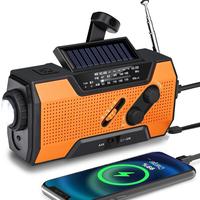 Portable Solar Powered Radio, USB Rechargeable Emergency Weather Radio with Power Bank Function, Radio with SOS Alarm & Flash...