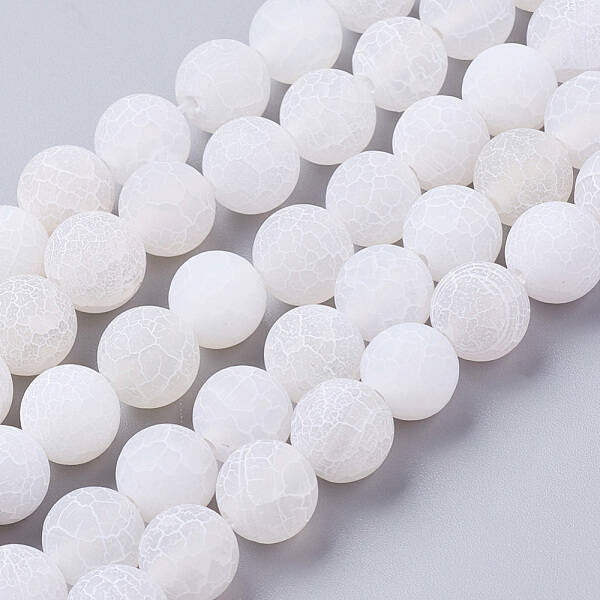 Natural Crackle Agate Beads Strands
