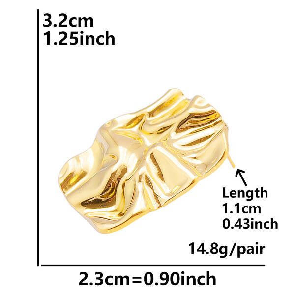 Irregular Shape Stainless Steel Stud Earrings