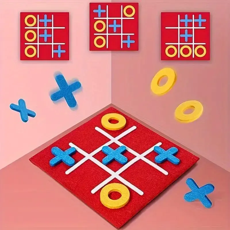 Felt Tic Tac Toe Game Toys for Teen Girls, 13pcs/set Felt Board Game, Fun & Educational Toys for Kids & Family, Birthday Part...