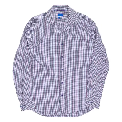 JOOP Slim Fit Mens Shirt Blue Check Long Sleeve M