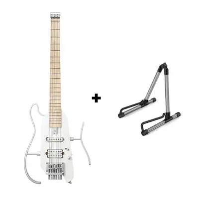 Donner HUSH™ X Electric Guitar - White / Guitar+Stand