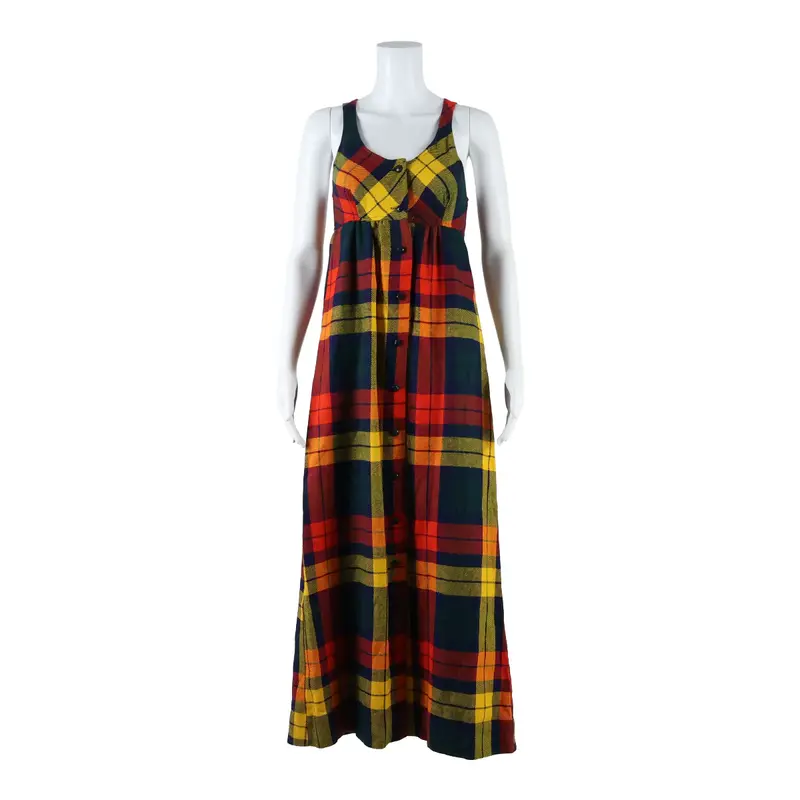 MODERN JUNIORS Girls A-Line Dress Red Check Sleeveless Long L