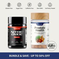 Ultimate Men's Health Bundle - Snap Supplements - Nitric Oxide Booster 60ct + Prostate Health Bundle - Natural Supplement Cap...