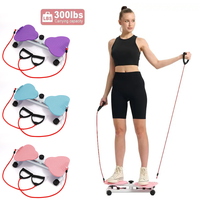 Durable ABS/Stainless Steel 20.87 Inches Twist Waist Board - 1pc Fitness Twist Waist Disc with Resistance Loop - Enhances Sta...