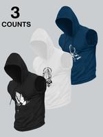 Men's Eagle Print Hooded Tank Top, Casual Loose Sleeveless Hoodie Vest for Daily Wear, Men's Clothes for All Seasons, Sweatsh...