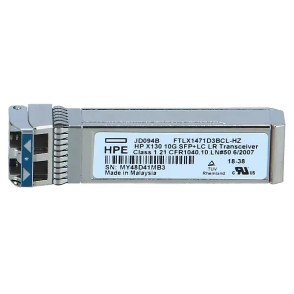 JD094B-FO HP ProCurve X130 10Gb/s 10GBase-LR Single-Mode Fibre 1310nm 10km Duplex LC Connector SFP+ Transceiver Module